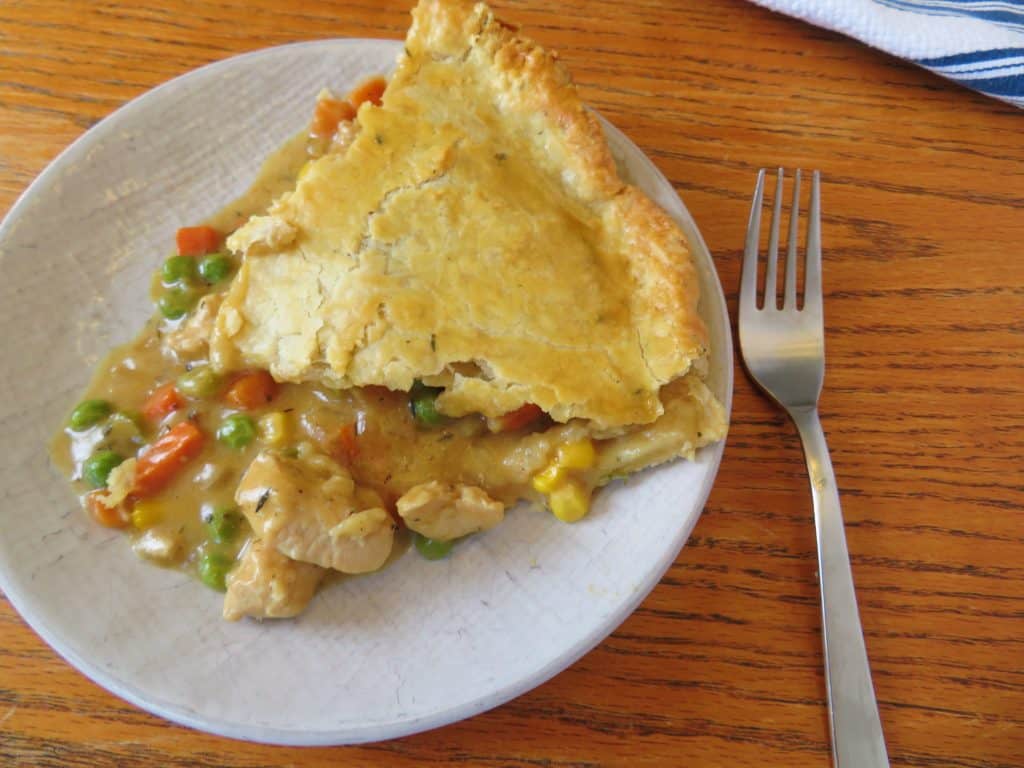 A slice of Chicken pot pie