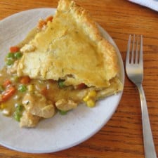 A slice of Chicken pot pie