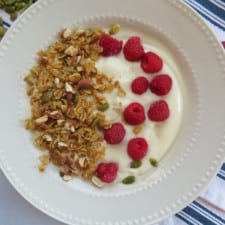 Fruit and Granola Yogurt bowl - The Midwest Kitchen Blog