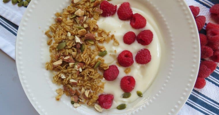 Fruit and Granola Yogurt bowl - The Midwest Kitchen Blog