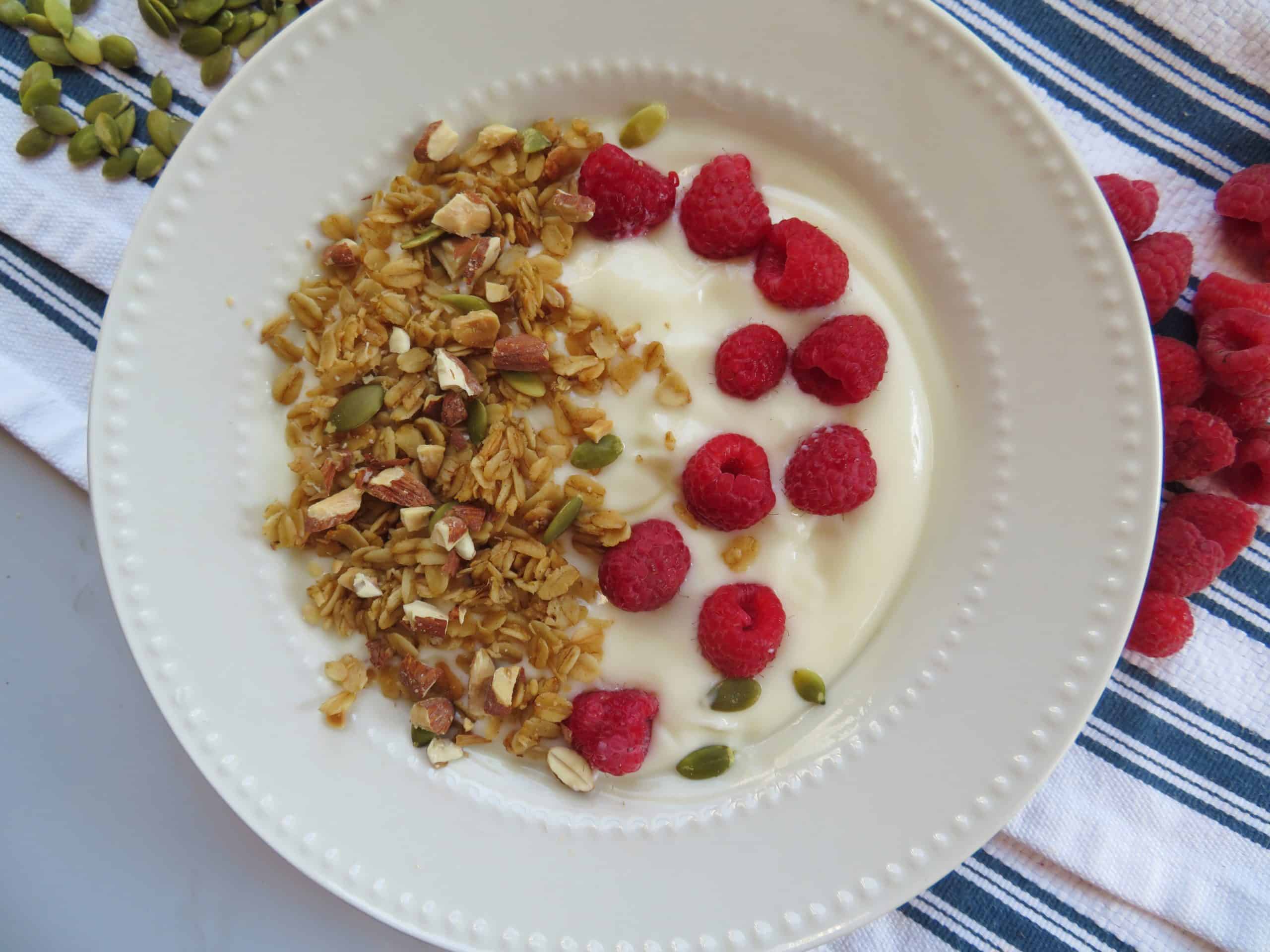 Fruit and Granola Yogurt bowl - The Midwest Kitchen Blog