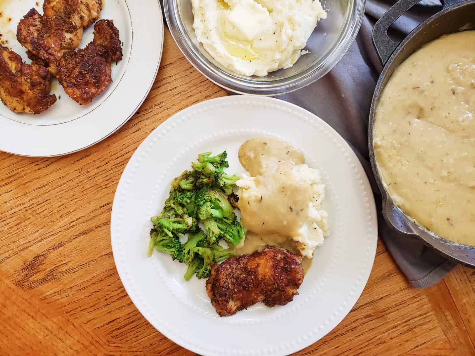 Panseared Boneless Chicken Thighs with Homemade Gravy The Midwest