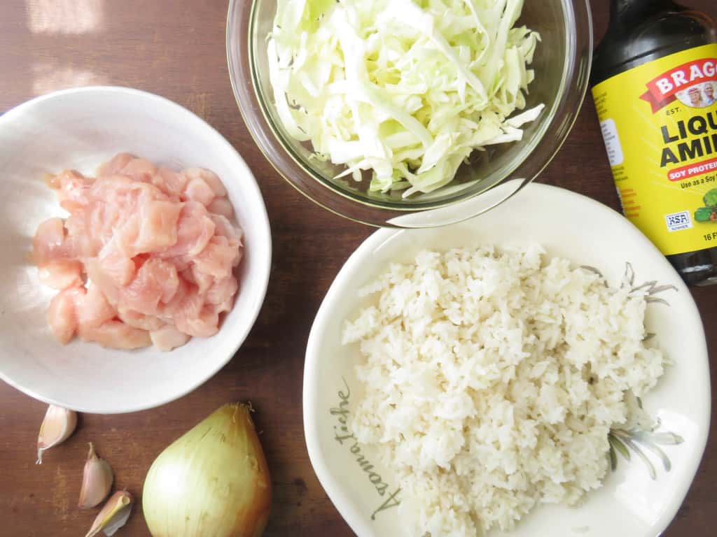 chicken fried rice with cabbage