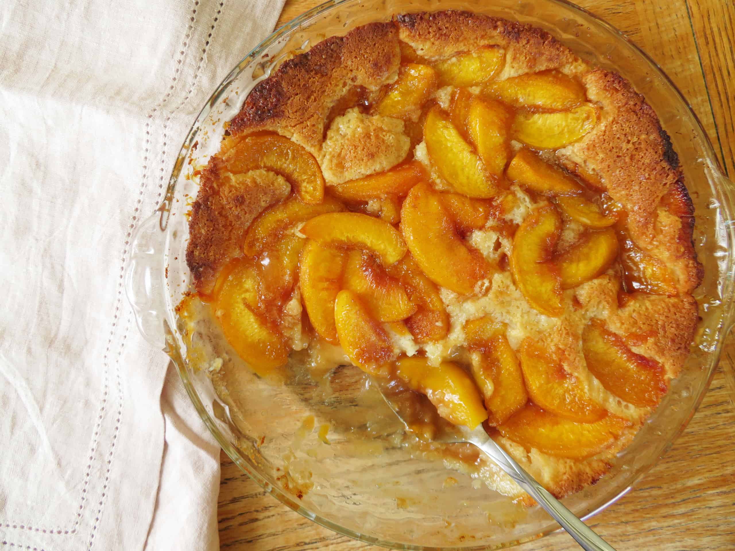 homemade peach cobbler