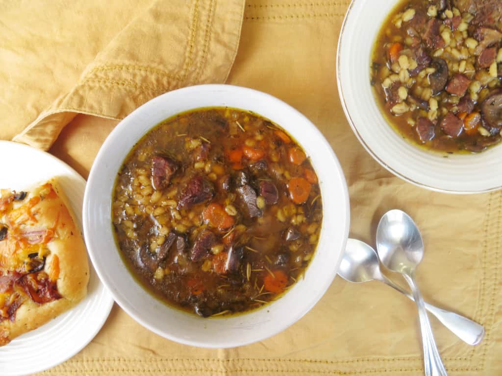 old fashioned vegetable beef barley soup