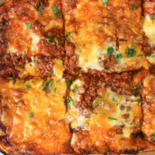 easy lasagna on a table