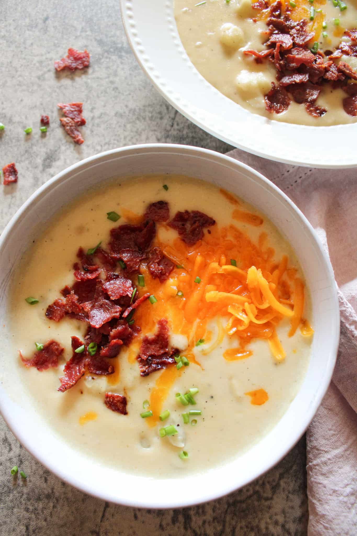 Loaded Baked Potato Soup Recipe - The Midwest Kitchen Blog