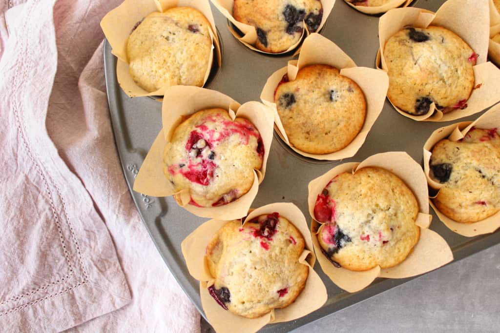 Close up on healthy breakfast muffins in a cupcake pan