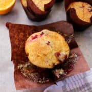 orange muffins with cranberries