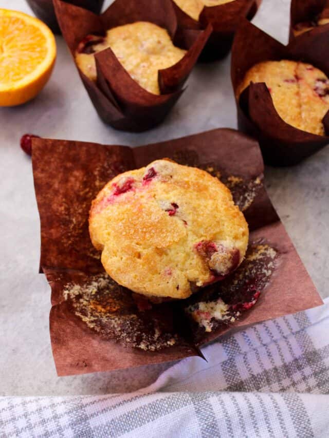 orange muffins with cranberries