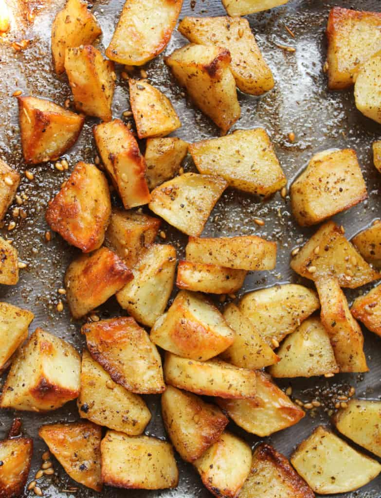 Middle Eastern inspired za'atar lemon roasted potatoes. 