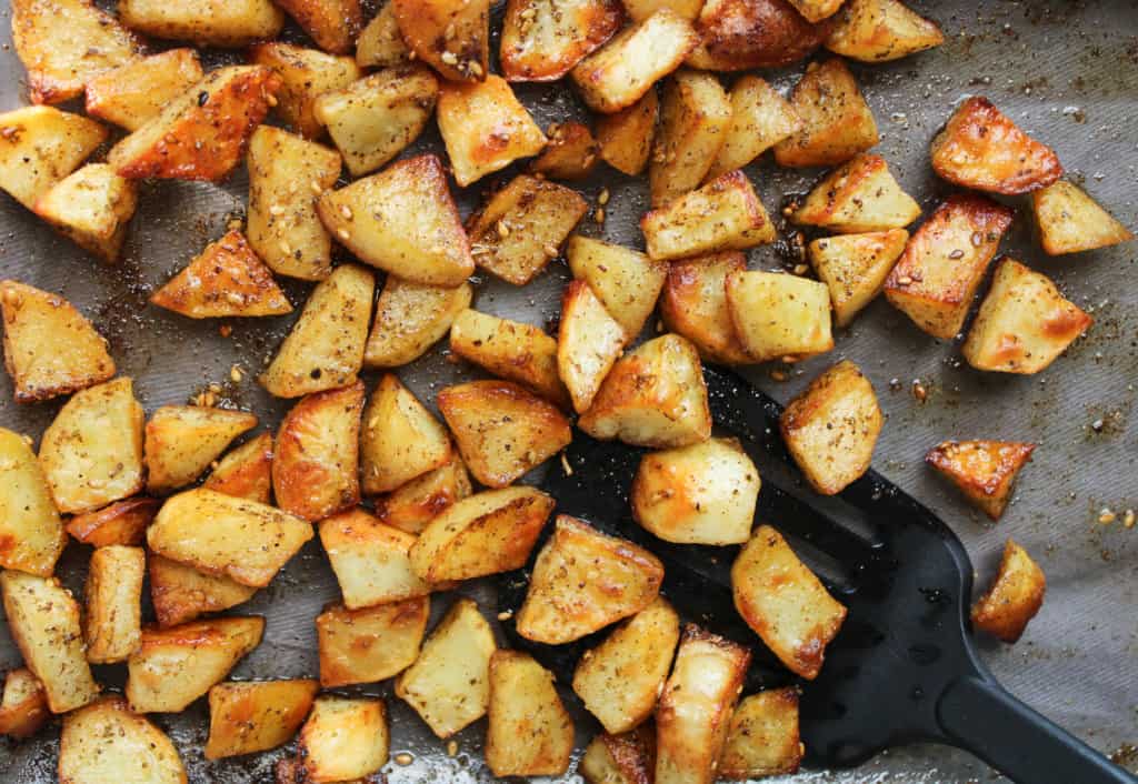 Lemon roasted potatoes with za'atar seasoning. 