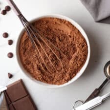 Hot chocolate mix in a bowl.