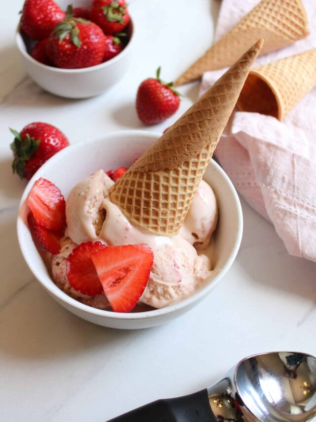 Homemade Strawberry Ice Cream The Midwest Kitchen Blog