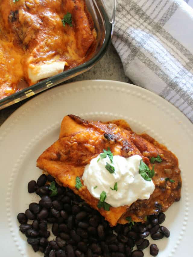 Enchiladas Recipe with Beef and Black Beans