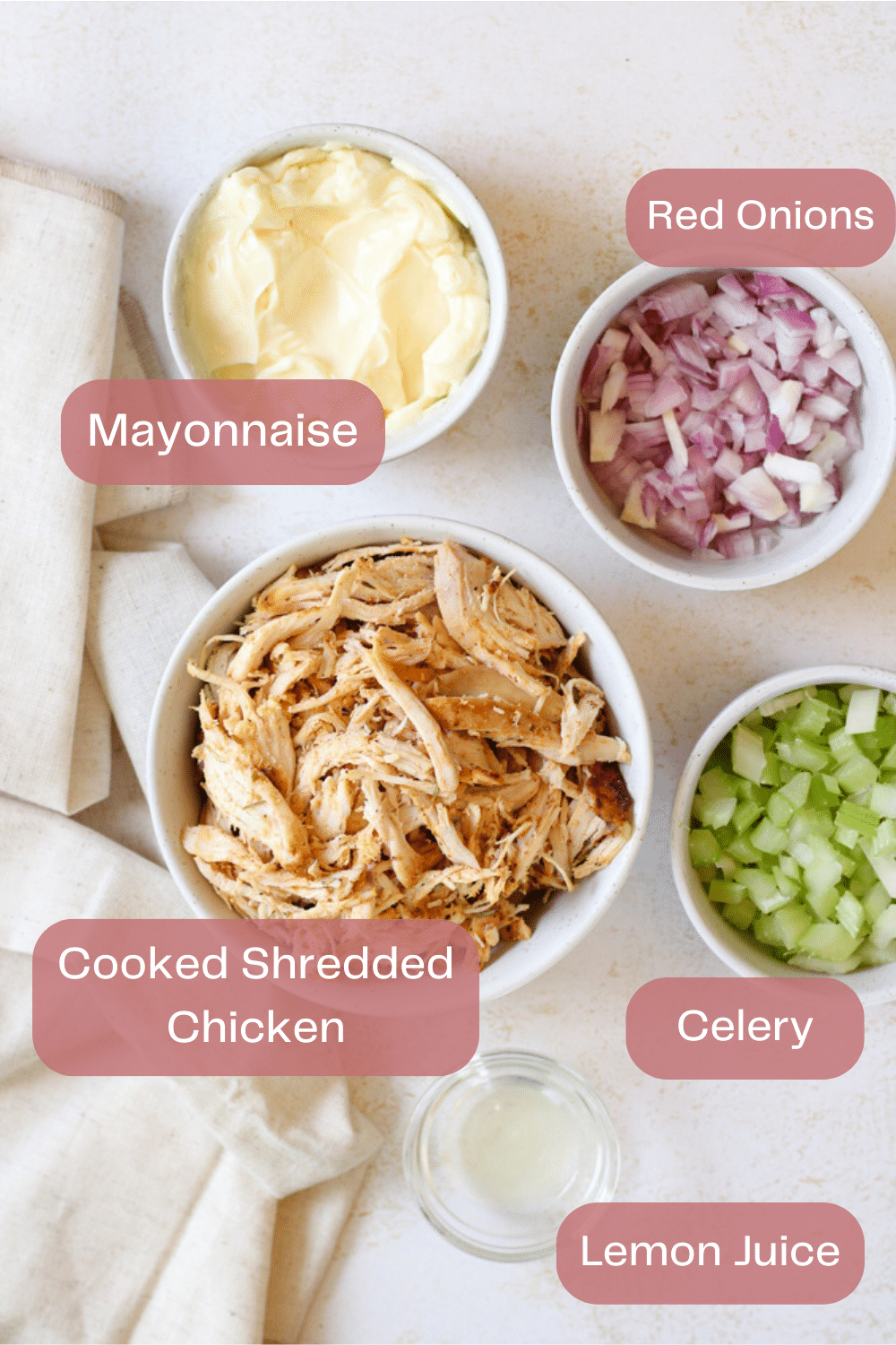 Chicken salad ingredient image graphic.