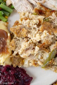 Close up image of dressing on a plate.