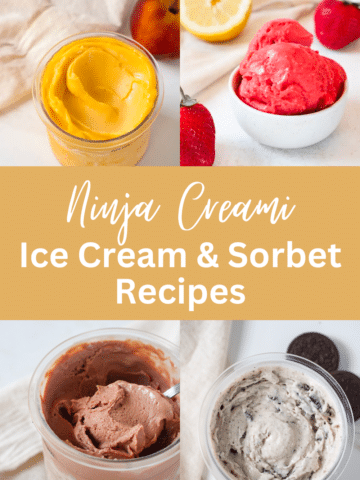 Infographic for Ninja Creami Sorbet and Ice Cream.