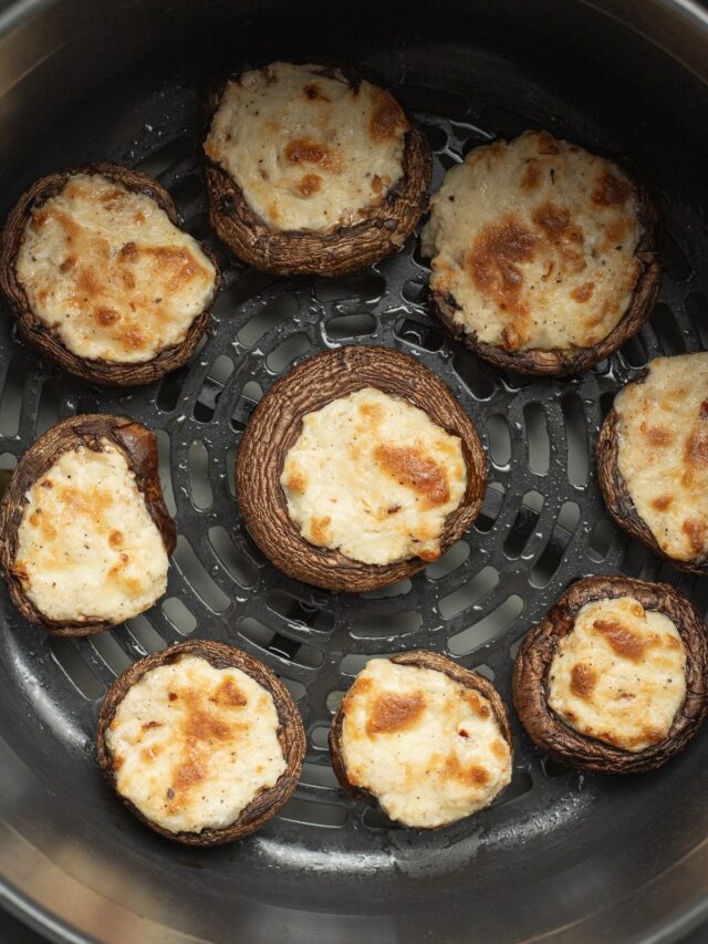 Air Fryer Cream Cheese Stuffed Mushrooms The Midwest Kitchen Blog