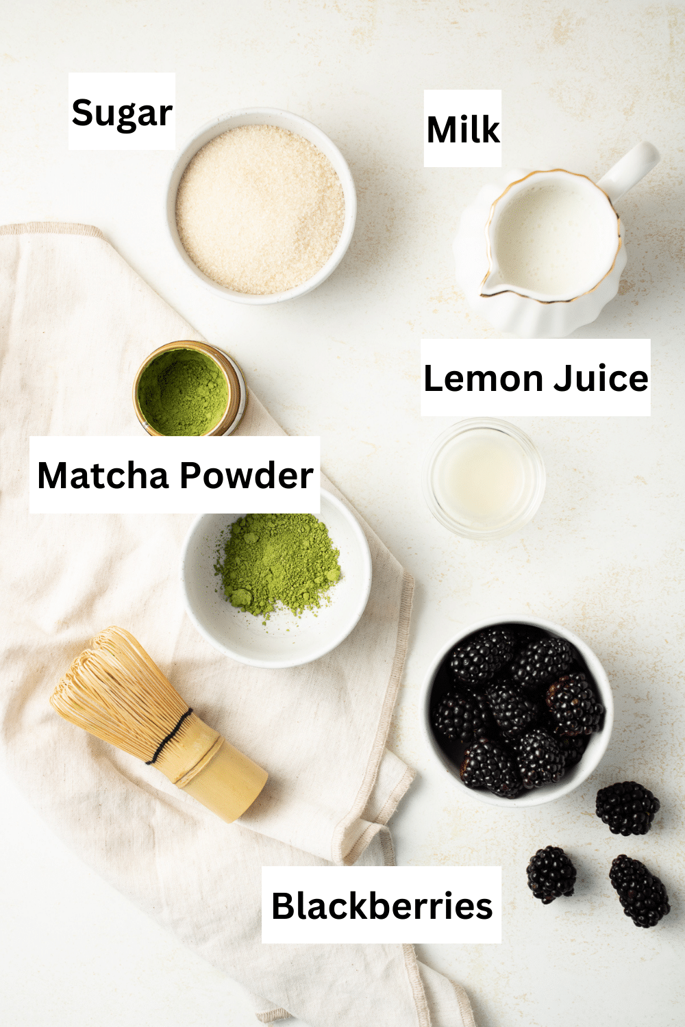 Blackberry Matcha Latte ingredient image.