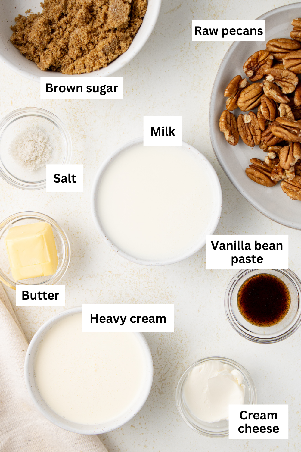 Ingredient Infographic for Ninja Creami Butter Pecan Ice Cream.