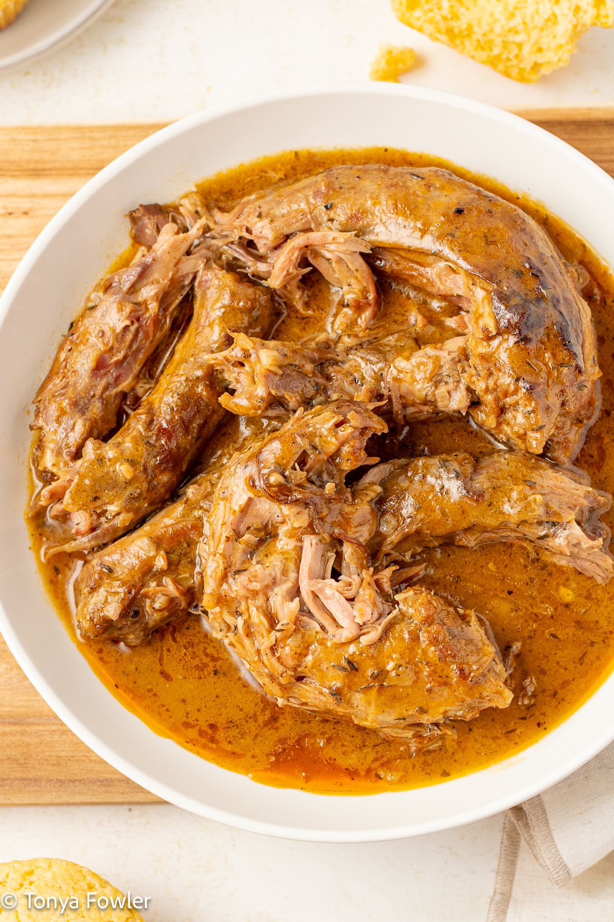 Close up image of turkey necks in a bowl.