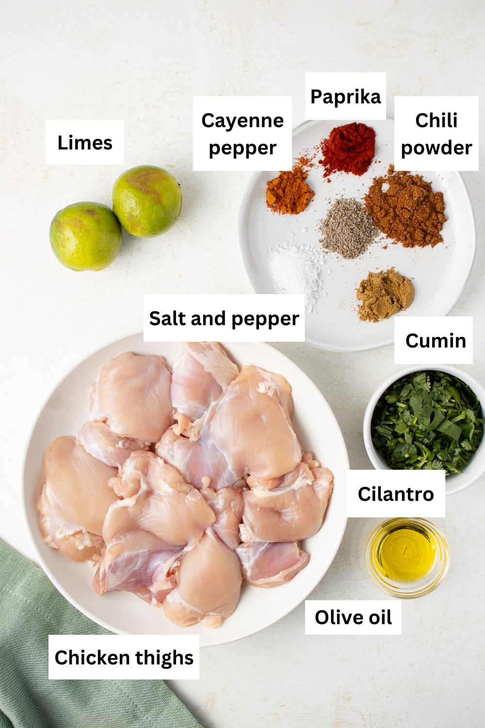 Cilantro Lime Chicken Thighs Ingredients Infographic