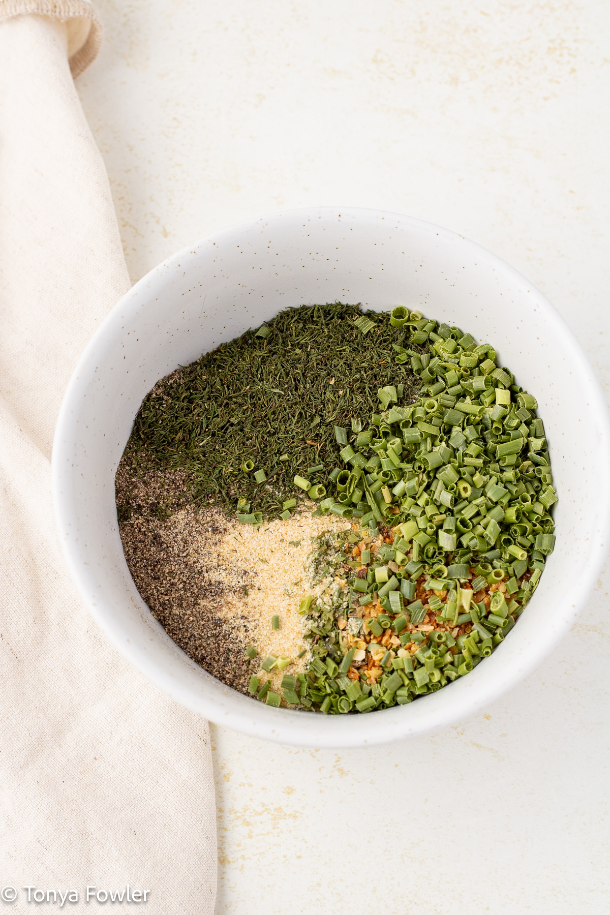Seasonings in a bowl. 