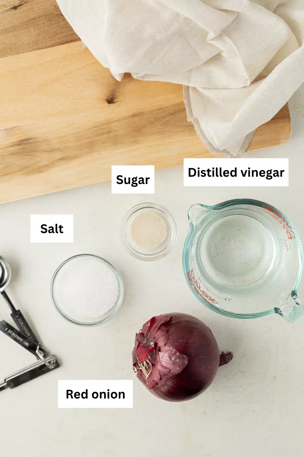 Pickled Red Onions Ingredients Infographic.